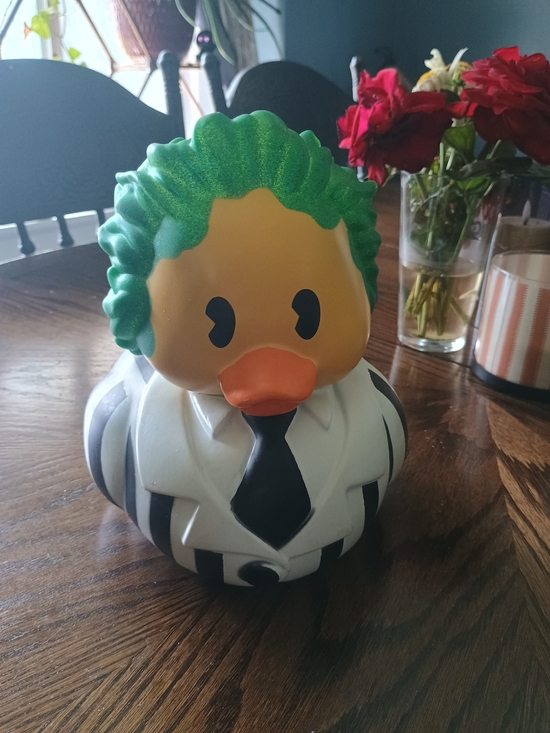 quackers Other - Green-Haired Character Rubber Duck Toy with Orange Bill